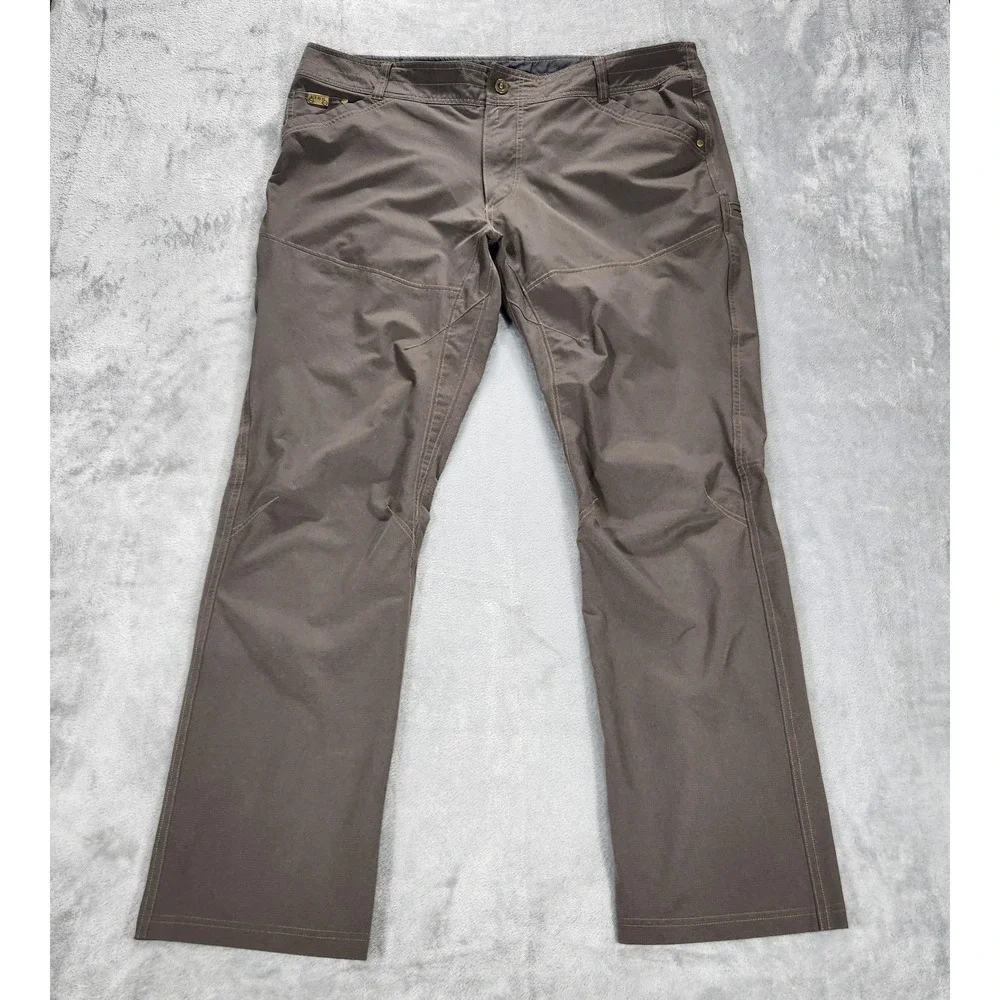Kuhl Silencr Pants Mens 40x32 Brown Canvas Regular Fit Workwear Hiking Outdoor